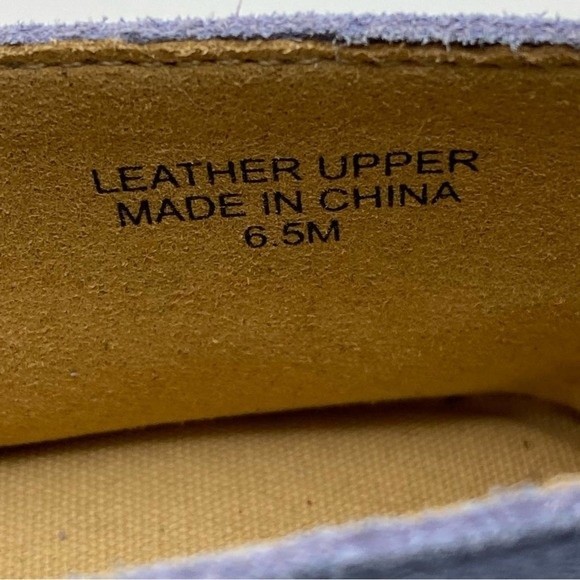 Talbots Light Blue Izzy Suede Leather Espadrille Slip On Flats 6.5 - Picture 8 of 9